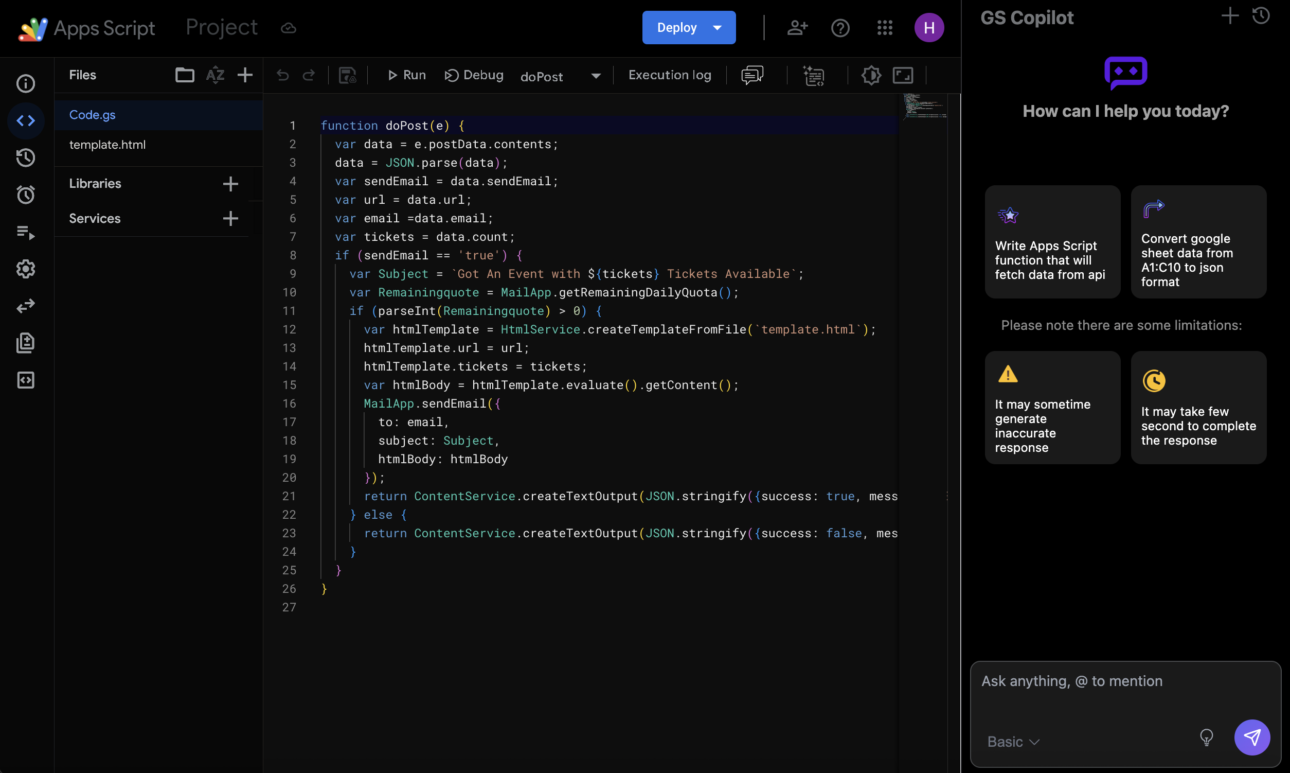 Dashboard preview